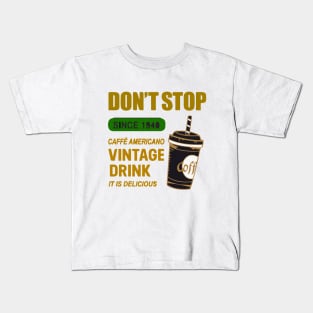 vintage drink print design template Kids T-Shirt